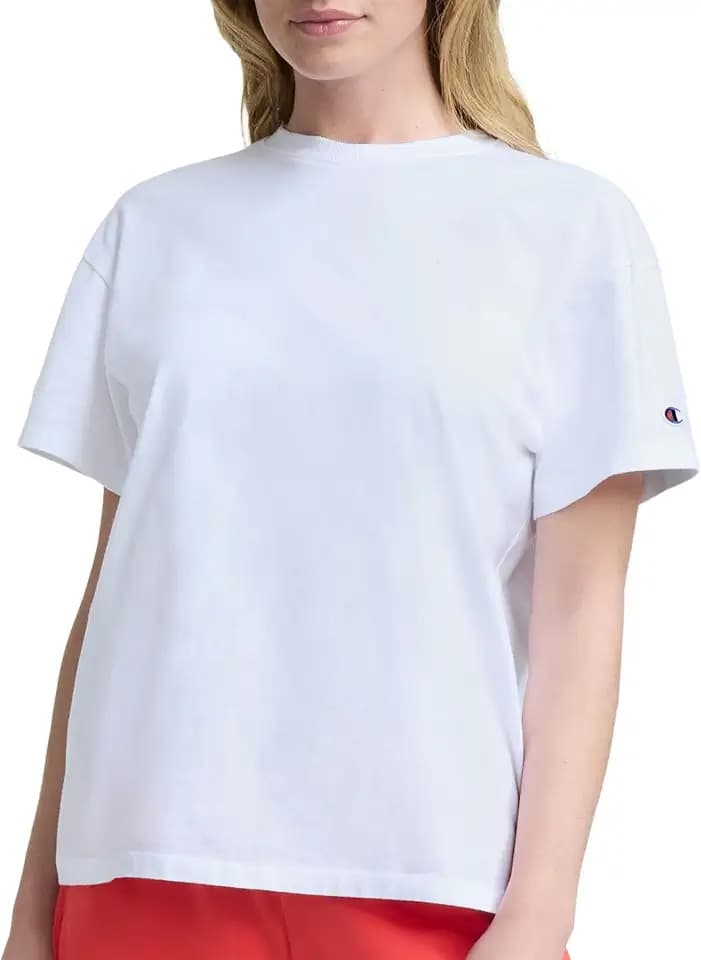 Champion Women's Classic Short Sleeve Graphic T-Shirt, Loose Fit, Script Logo