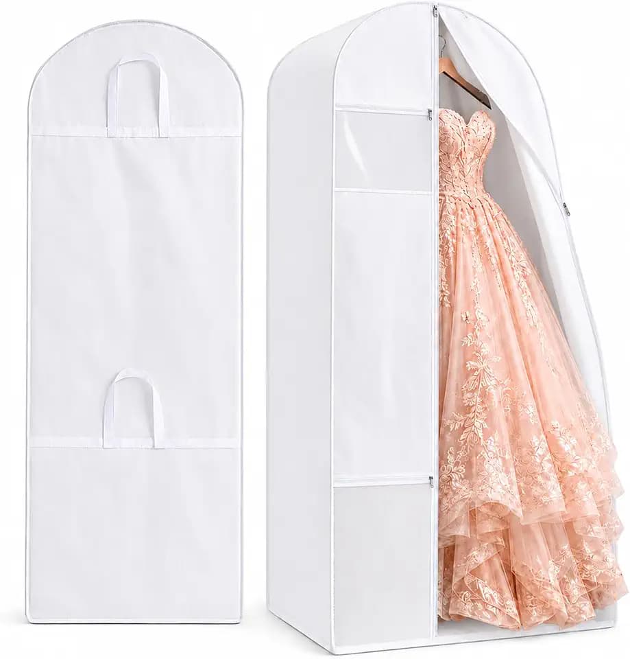 Quinceanera Dress Garment Bag,Garment Bags for Quince Dresses,15 Años Vestidos de Quinceañera Dress Storage Bags Hanging Gowns