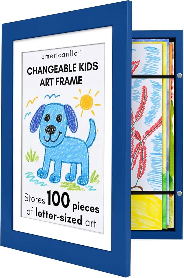 Americanflat 8.5x11 Changeable Kids Art Frame - Sapphire Blue