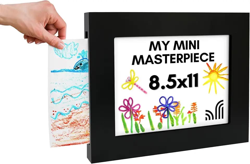 Americanflat 8.5x11 Slide-In Kids Art Frame - Black