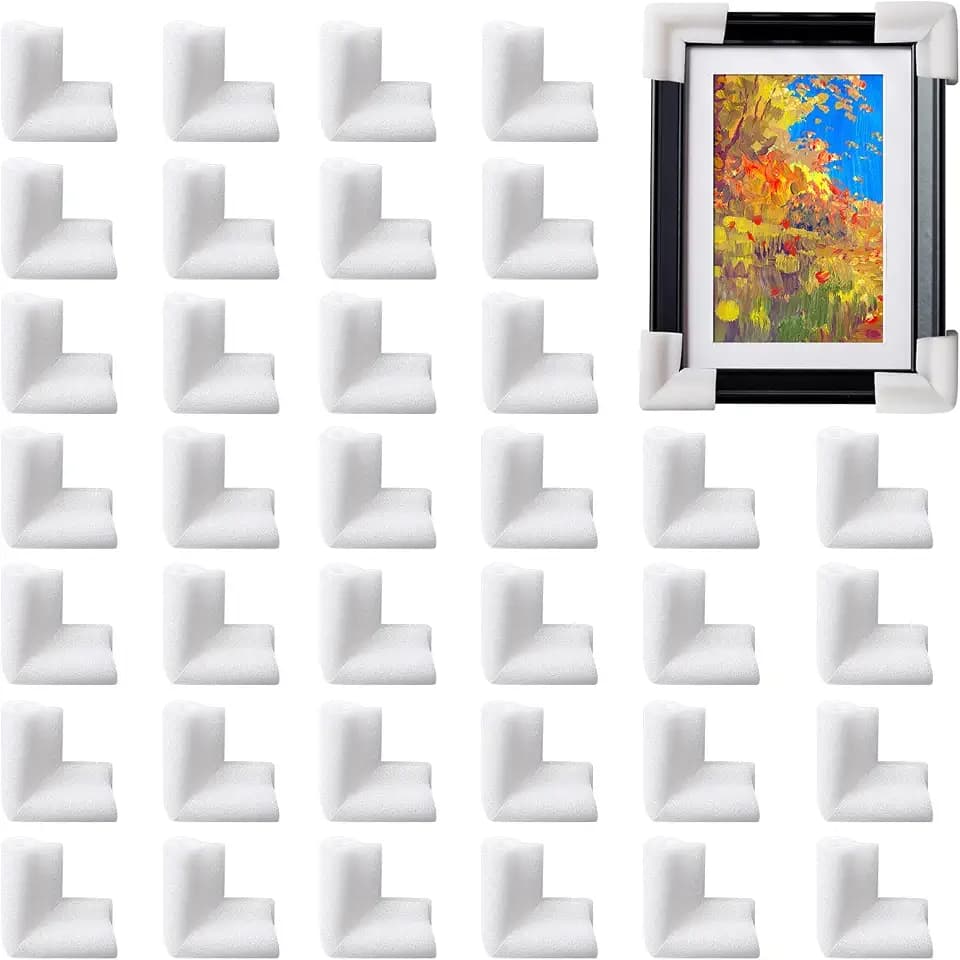 36 Pcs Thickened Foam Corner Protectors for TV,Picture,and Mirror Frames,moving supplies and packing materials for picture boxes,shipping supplies for book corner