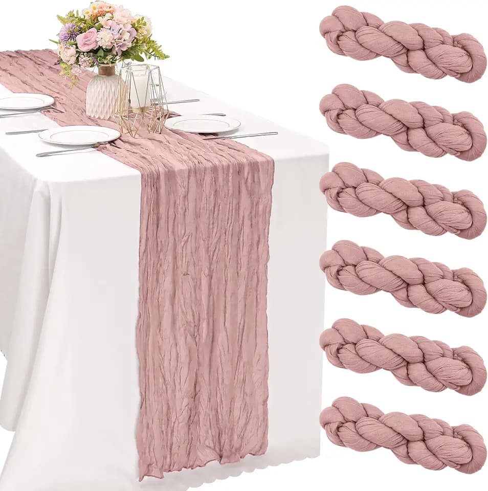 10FT Cheesecloth Table Runner Boho Party Home Decorations