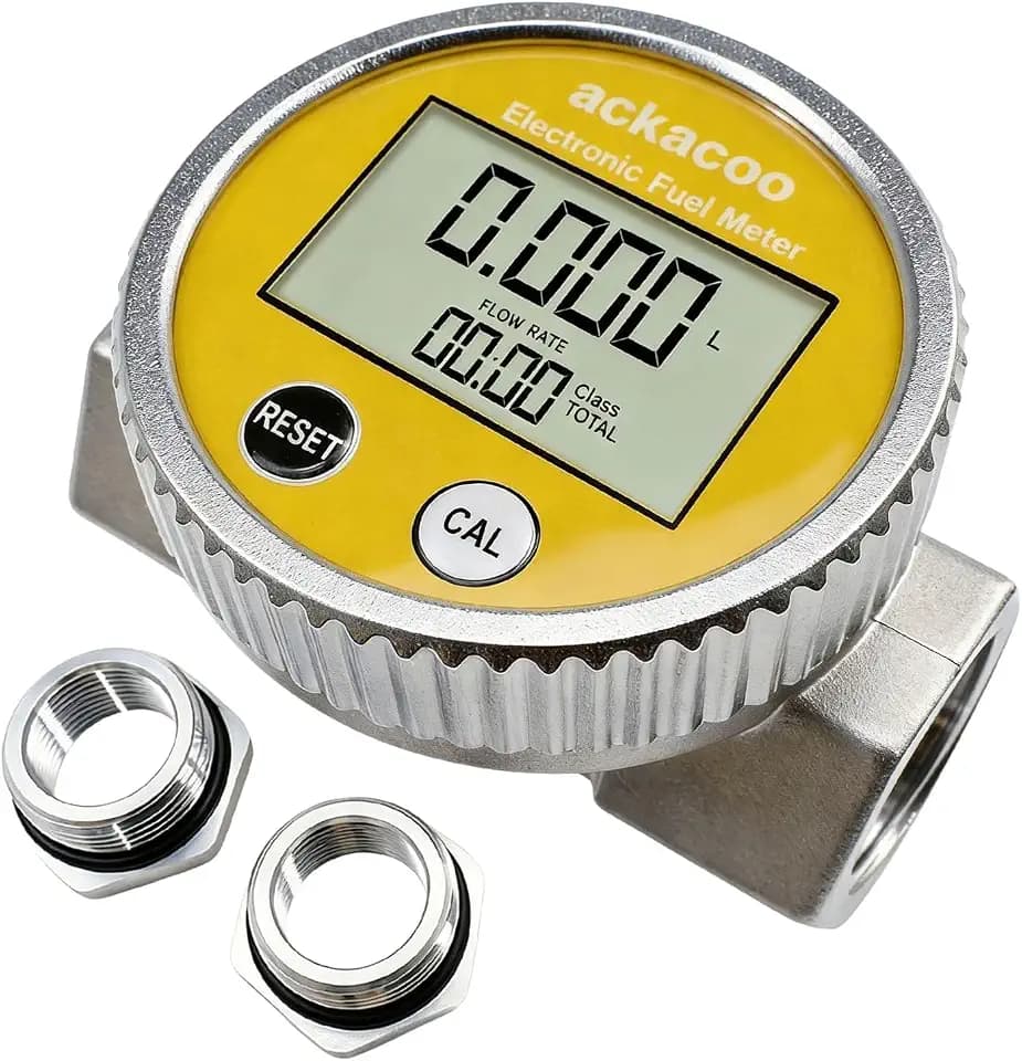 Waterproof NPT Digital Turbine Flow Meter with 3/4 adapters 1 Inch