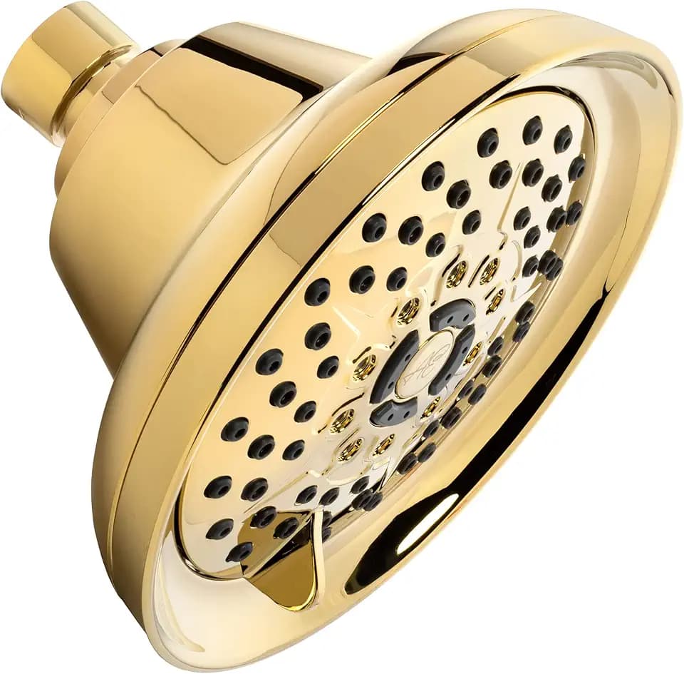 Aqua Elegante Massage Shower Head With Mist - 2.5 GPM - Polished Brass