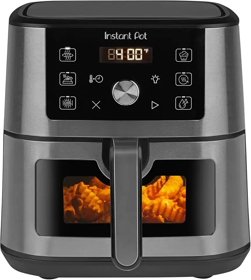 Instant Pot 4QT VORTEX 6-in-1 Mini Air Fryer, Air fry, Bake, Roast, Broil, Dehydrate or Reheat, Stainless Steel, 4 Quarts
