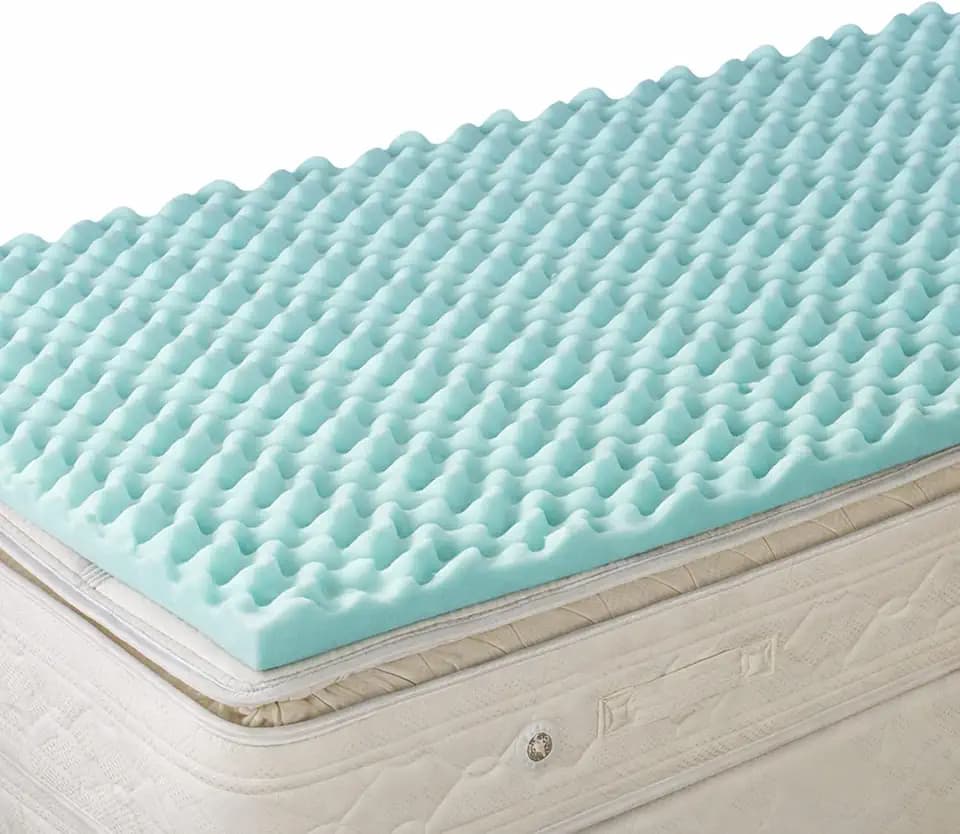 DMI Twin XL Mattress Topper for College Dorm Beds, 2 Inch Egg Crate Foam