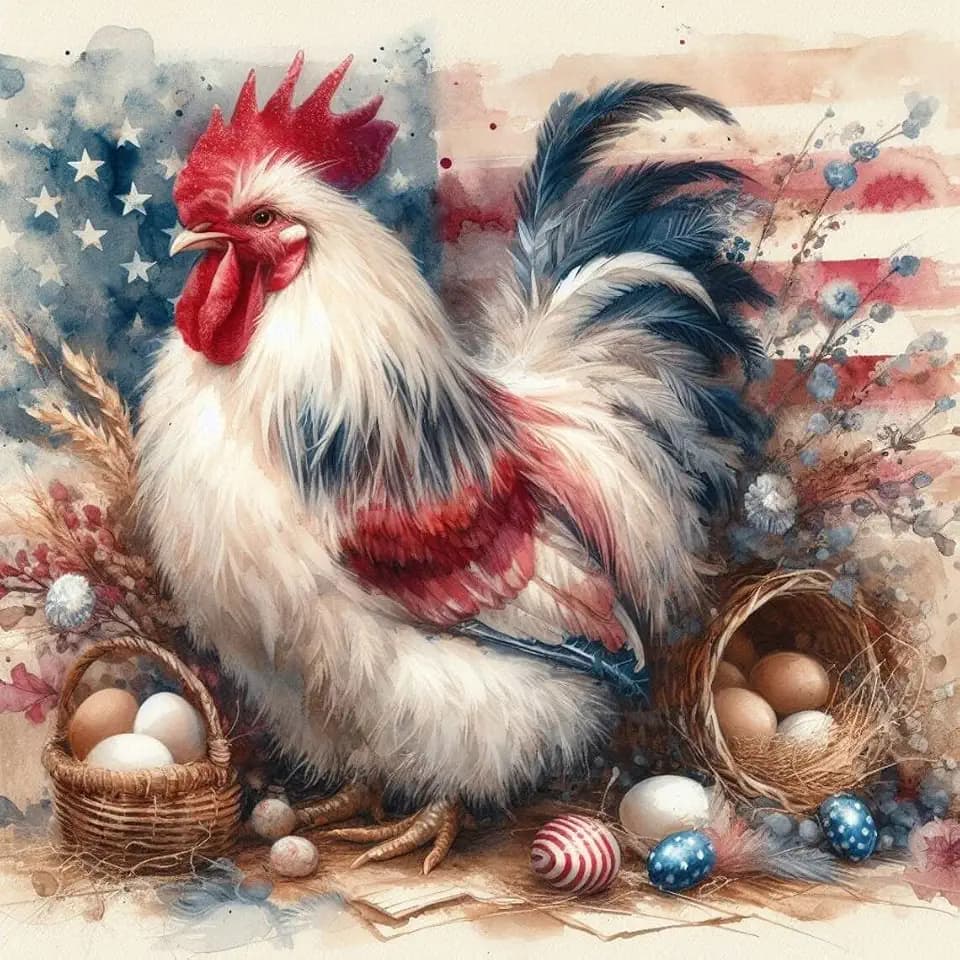 Easter Diamond Art Kits for Adults Chicken Diamond Painting Kit 14x14inch