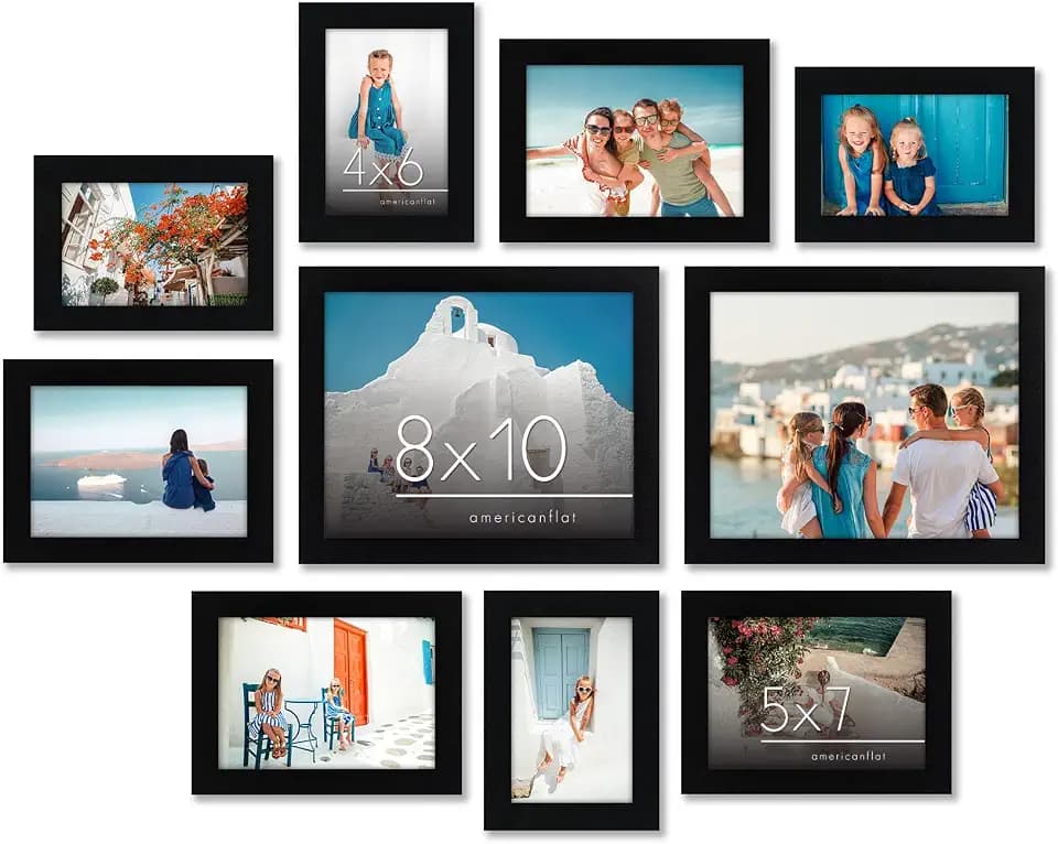 Americanflat Gallery Wall Frame Set of 10 - Black