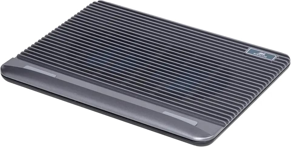 Rivacase Kühlsystem für Notebooks, Laptopkühler belüfteter Laptop Ständer, Kühlpad, Cooling pad, Kühlmatte für Laptops bis 15,6 Zoll - schneller Kühlvorgang 1100 U/min, USB - 5555