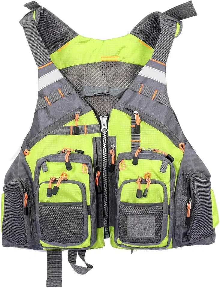 Multifunctional Kayak Life Jackets for Adults - Fishing, Multi Pocket Portable Detachable Clothing with Floating Material Breathable Life-Saving Rock Fishing