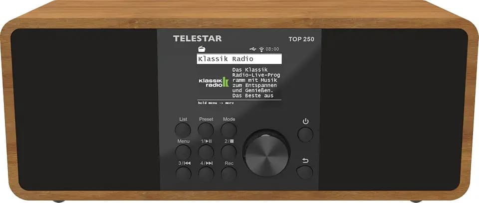 TELESTAR TOP 250 – DAB+/Internetradio, Stereo – Holz