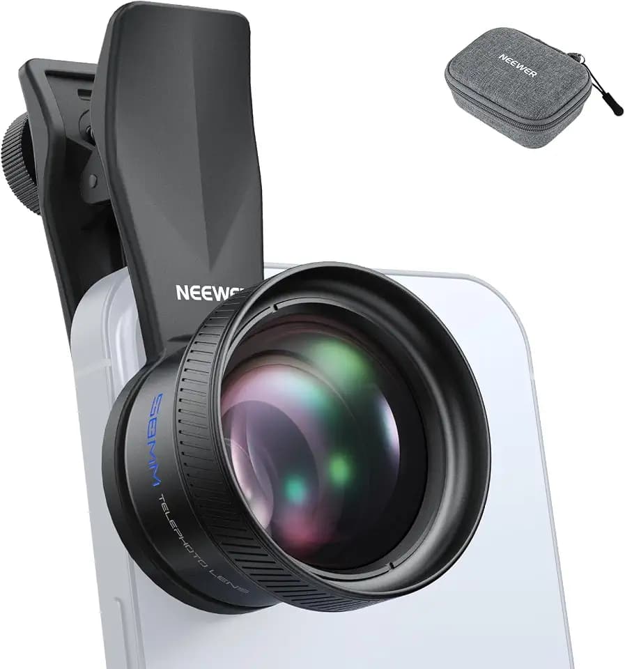 NEEWER 58mm Teleobjektiv mit 17mm Gewinde Handy Kamera Objektivclip, LS‑71