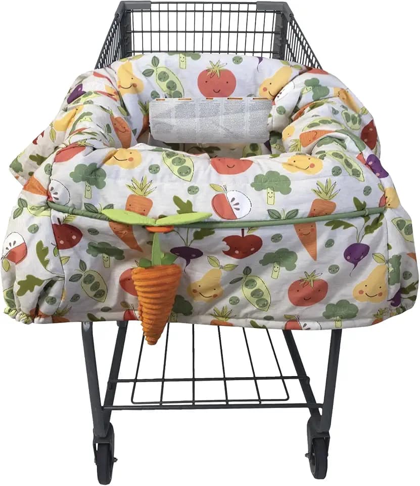 Boppy Shopping Cart & High Chair Cover, 360 Padded Baby Seat Cover & Toy