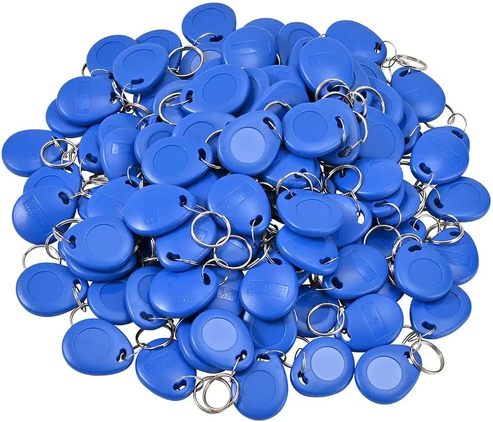 125KHz RFID Key Fobs, ABS EM ID Proximity Key Fobs Access Control Key Tags for Office Factory Doors 100 Pack