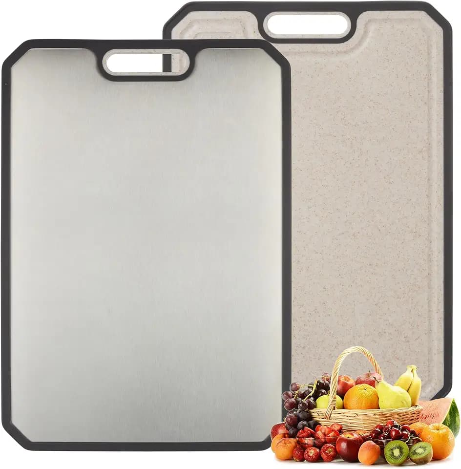 Stainless Steel Cutting Board for Kitchen Metal Chopping Board 15.2"x 10.5"