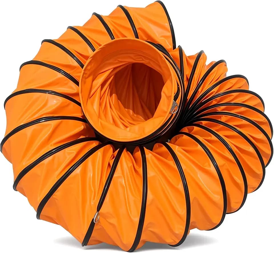 bimiti PVC Abluftschlauch 300mm lüftungsrohr Abluftrohr 5m lang lüftungskanal -20~+180°F Flexischlauch mit D-ring & Hooks lüftungsschlauch für Lüftungsanlagen, Abluftsysteme und industrielle Belüftung