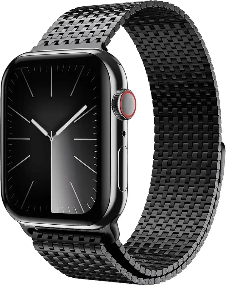 LULULOOK Milanese Armband für Apple Watch Ultra 2/1 Armband 49mm 46mm 45mm 44mm 42mm, Magnetisch 630 Edelstahl Metall Mesh Loop für iWatch Series 10 9 8 7 6 SE 5 4 3 2 1 Herren Damen