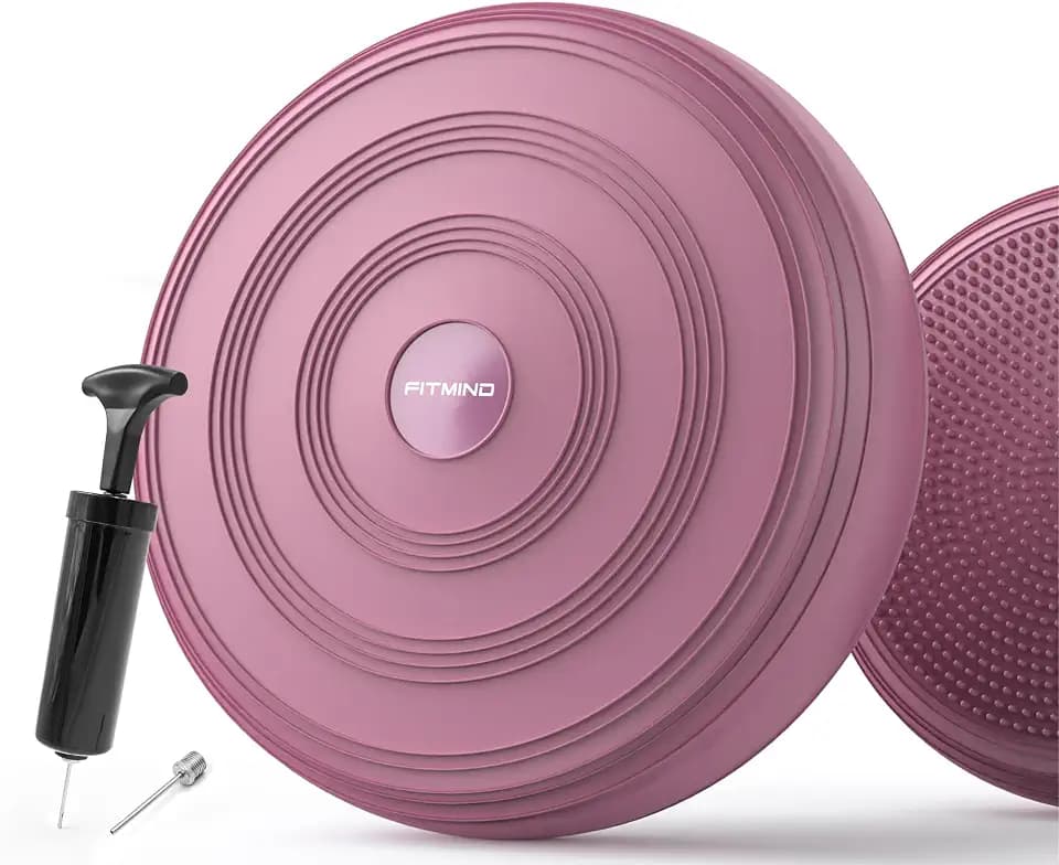 Inflated Wobble Cushion,Dyna Disc,Circular Non-slip Texture for Comfortable Sitting,Wiggle Seat to Improve Posture, Fitness, Stability for Sensory Adults,Balance Seat with Pump for Core Strength