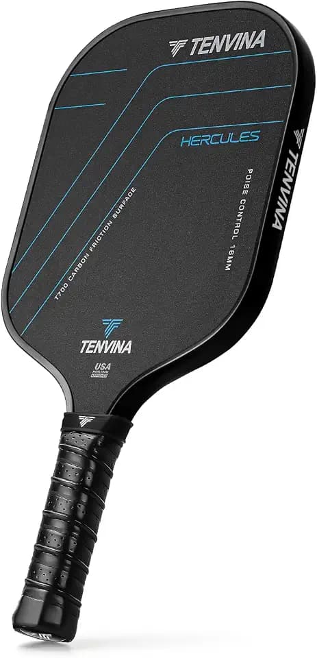 TENVINA Pickleball Paddles, Multi-Layer T700SC Friction Carbon Fiber Pickle Ball Paddle, 16MM Thicknesses, Strong Power and Spin Surface of USAPA Approved Carbon Fiber Pickleball Paddle