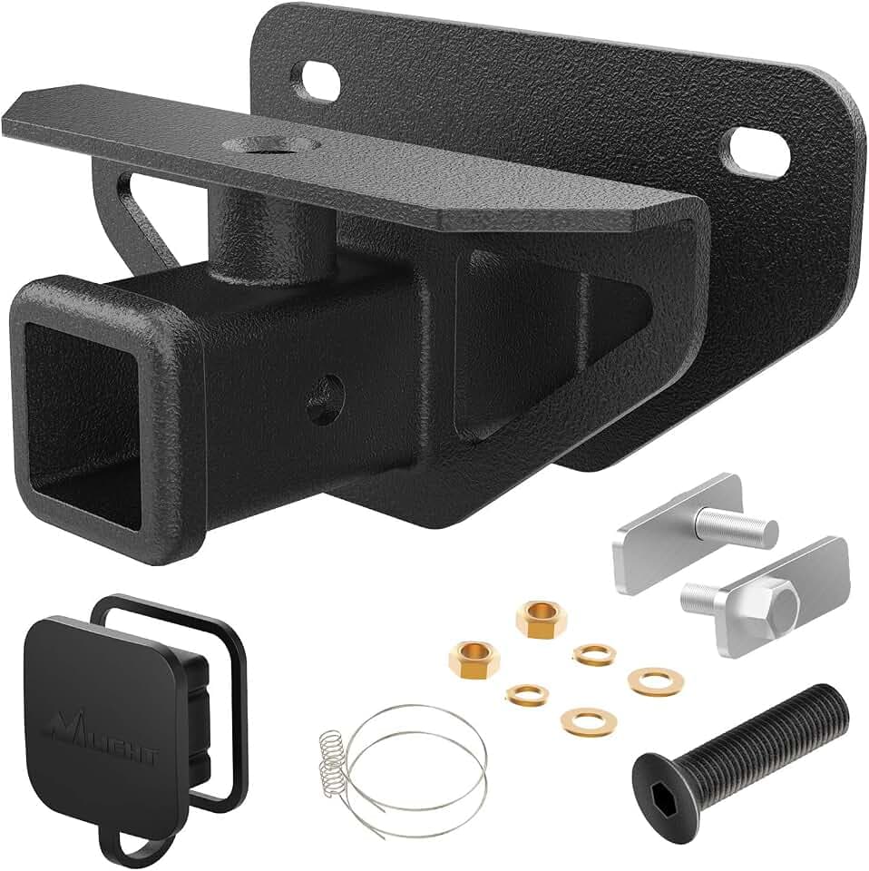 Nilight 5,1 cm (2 Zoll) hintere Anhängerkupplung Empfänger Klasse 3 Anhängerkupplung & Abdeckung Kit, passend für 2003–2018 Dodge Ram 1500 & 2003–2013 Ram 2500/3500