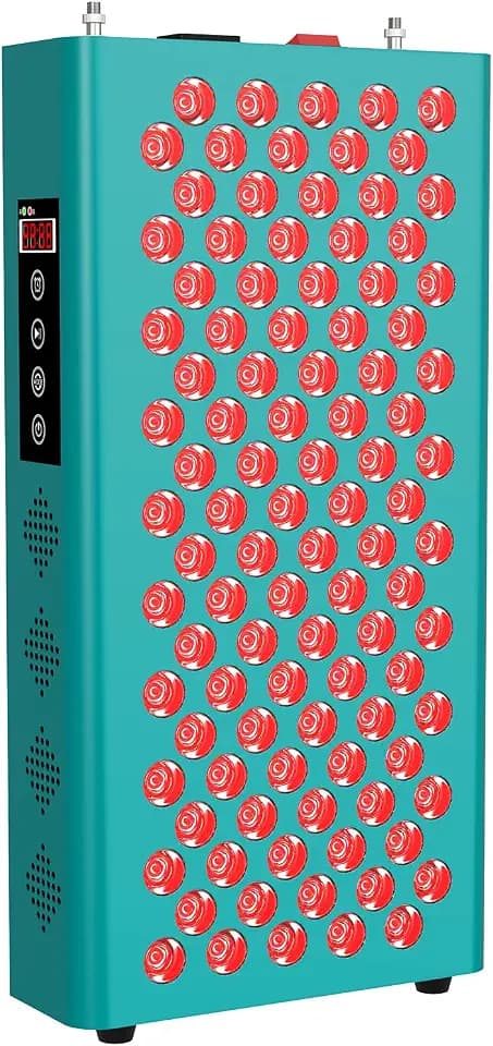 iTHERAU Rotlichtlampe für Körper Gesicht, 100-LEDs 500W Hochleistungs 660nm&850nm Red Light Therapy Panel mit Timer,Rotlichttherapiegerät Infrarotlampe für Erholung Verbessern Schlaf Schmerzlinderung