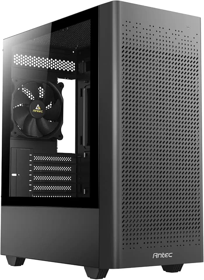 ANTEC NX Series NX500M, Netz-Frontplatte, Typ-C 3.2 Gen2 bereit, 1x120 mm Lüfter im Lieferumfang enthalten, 360 mm Kühlerunterstützung, Mini-Tower M-ATX Gaming-Gehäuse