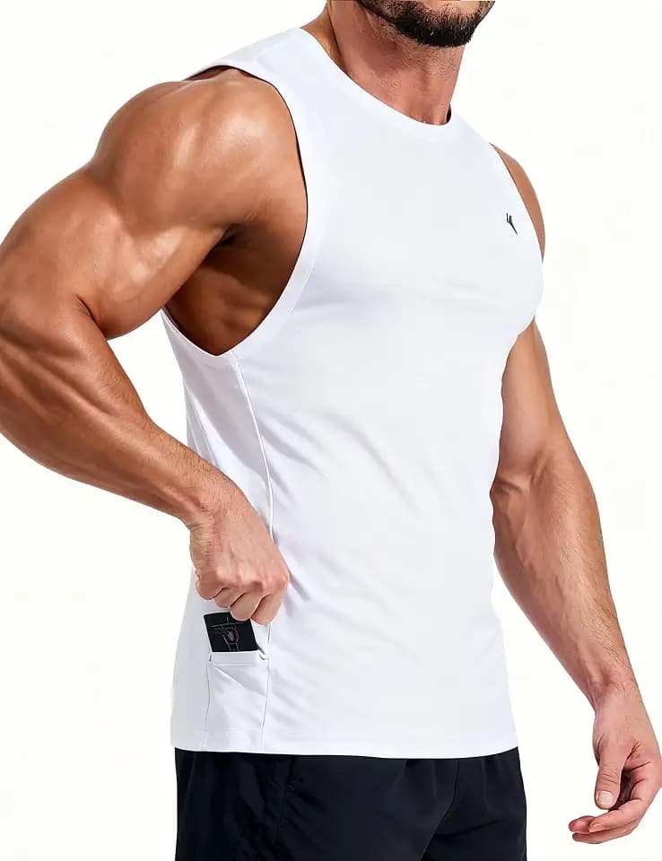 KPSUN Men's Quick Dry Workout Tank Top Summer Beach Shirt