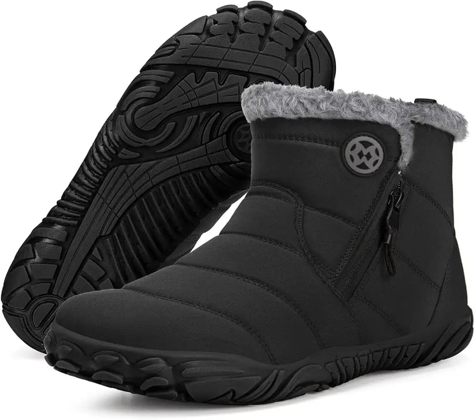 Hsyooes Womens Mens Barefoot Boots Winter Snow Boots Wide Width