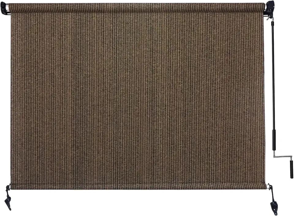 Amagenix 9' W x 8' H Patio Shades Roll Up Outdoor Blinds for Porch