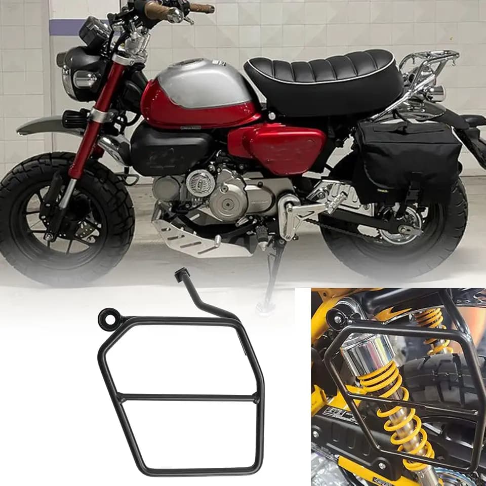 WOOGA Motorradteile Linke Satteltaschenhalterung Schutzstangenhalterung Kofferraumtaschenhalter passend für HO&N&DA Monkey 125/Z125 Z 125 2018-2024 (JB02/JB03/JB05)