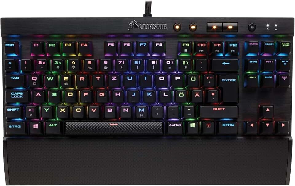 Corsair K65 Rapidfire Mechanische Gaming Tastatur (Cherry MX Speed: Schnell und Hochpräzise, Multi-Color RGB Beleuchtung, Qwertz) schwarz