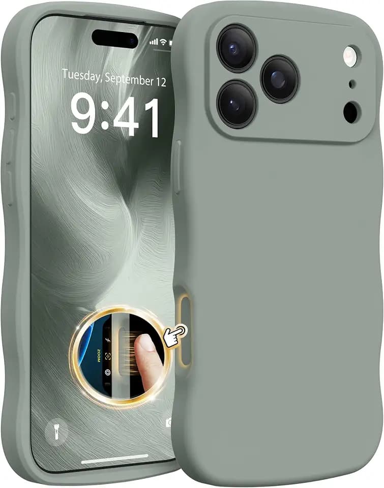 Magnetic & Silicone for iPhone 18 Pro/17 Pro Case, Calke Green
