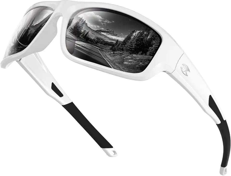 suoso Polarized Sports Sunglasses for Men Wrap Design for Fishing Running