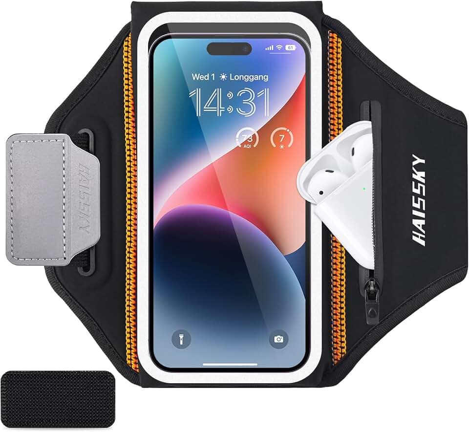 Running Phone Armband with Earphone Holder 3D Design for 7.0" Phones