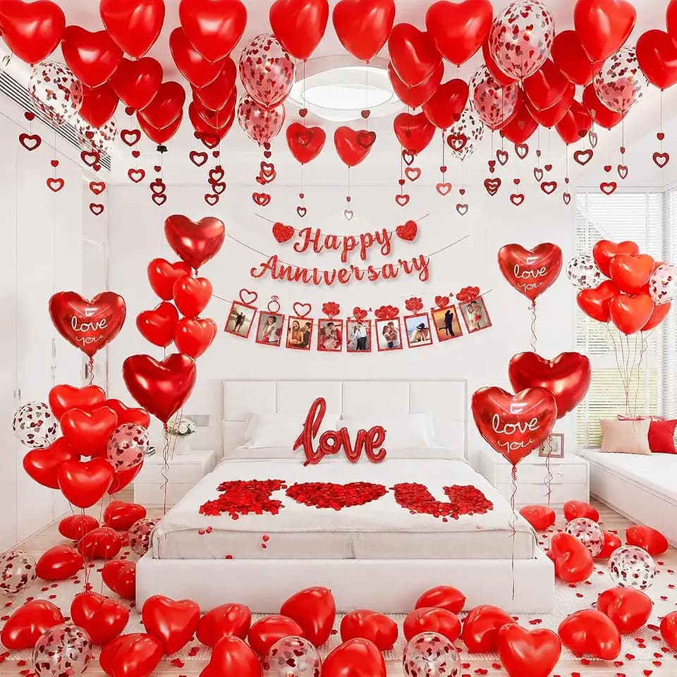CboDeco Happy Anniversary Balloons for Valentine's Day Decorations