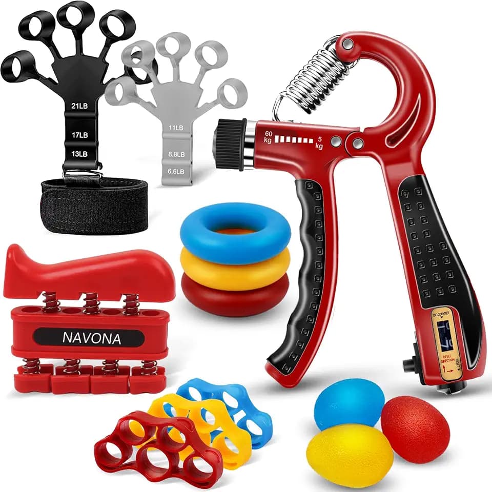 13 PCS Grip Strength Trainer Kit,Forearm and Hand Gripper Strengthener
