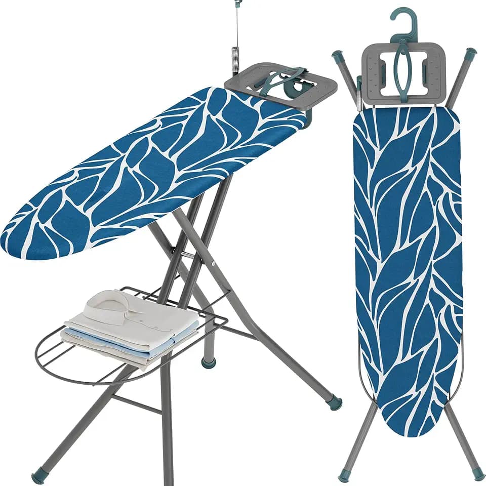 APEXCHASER Ironing Board Full Size with Iron Rest & Garment Rack 43X13 in