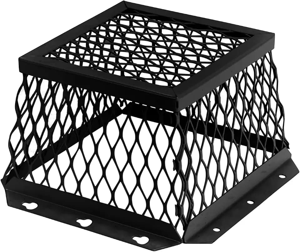 HY-C RVGDVGBL Stainless Steel Universal VentGuard, 100% 304 Stainless Steel Mesh, Easy Installation, 7" L x 7" W x 5" H, Black Powder Coat Finish