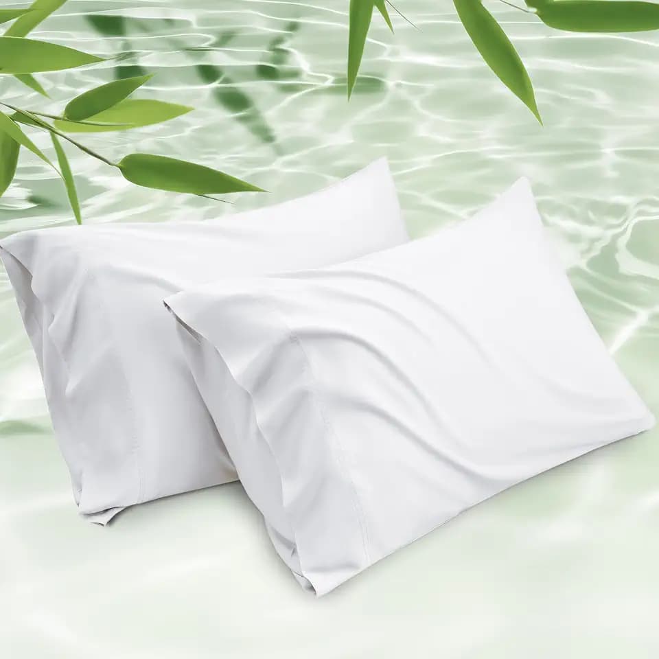 Bedsure King Size Pillow Cases Set of 2, 100% Rayon Derived from Bamboo
