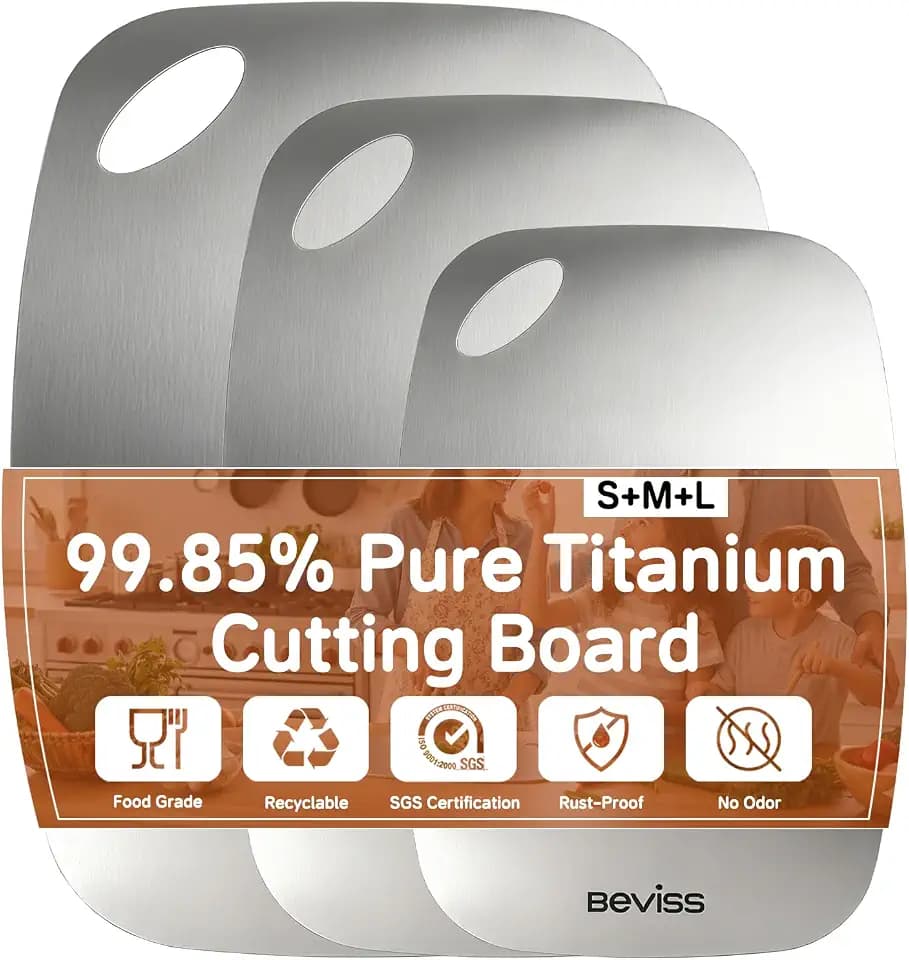 Pure Titanium Cutting Board, Set of 3