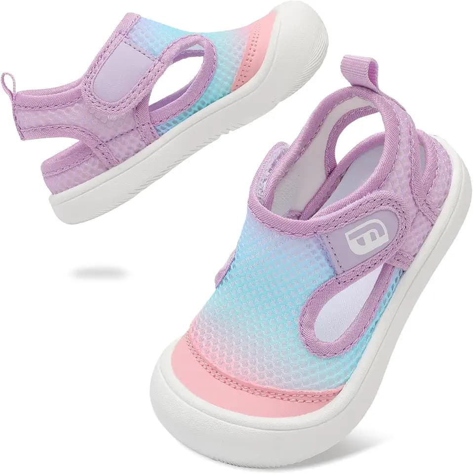 JOINFREE Baby Water Shoes Toddler Boys Girls Wide Sandals Barefoot Swim Shoes Quick-Dry Breathable Summer Outdoor Sports Shoe for Beach Pool Aqua Walking Sandals