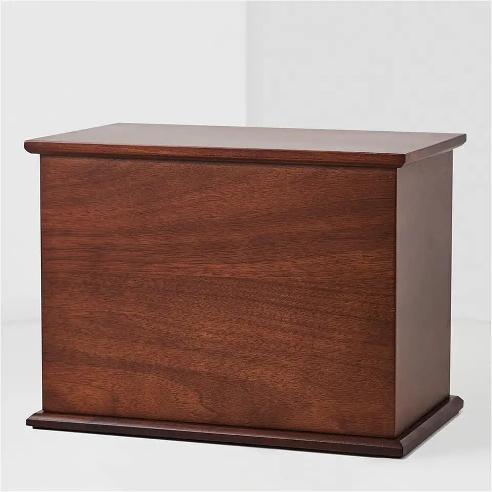 AspenStudio Legacy Walnut Wooden Urn for Cremation Ashes Handcrafted Urn for Adult Human by Aspen Studio