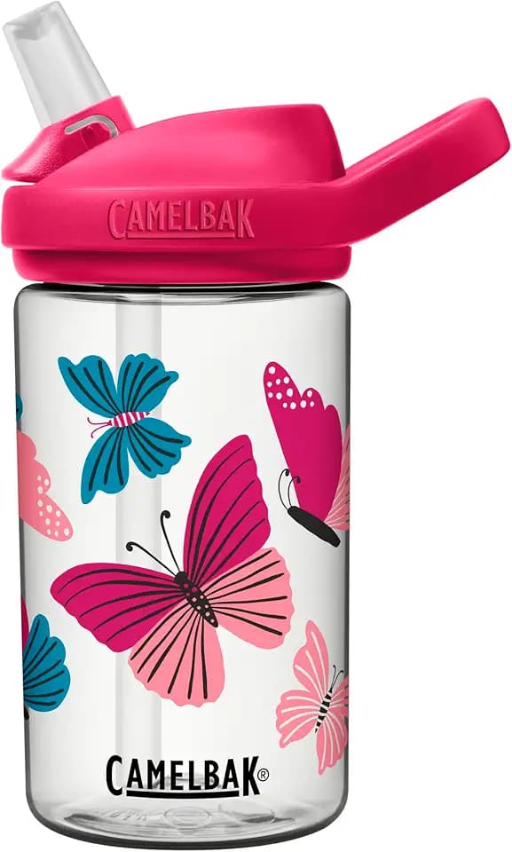 CamelBak Eddy+ Kids Water Bottle with Bite Valve Straw, Leak‑Resistant Easy Sip Design for Everyday Hydration, 14oz