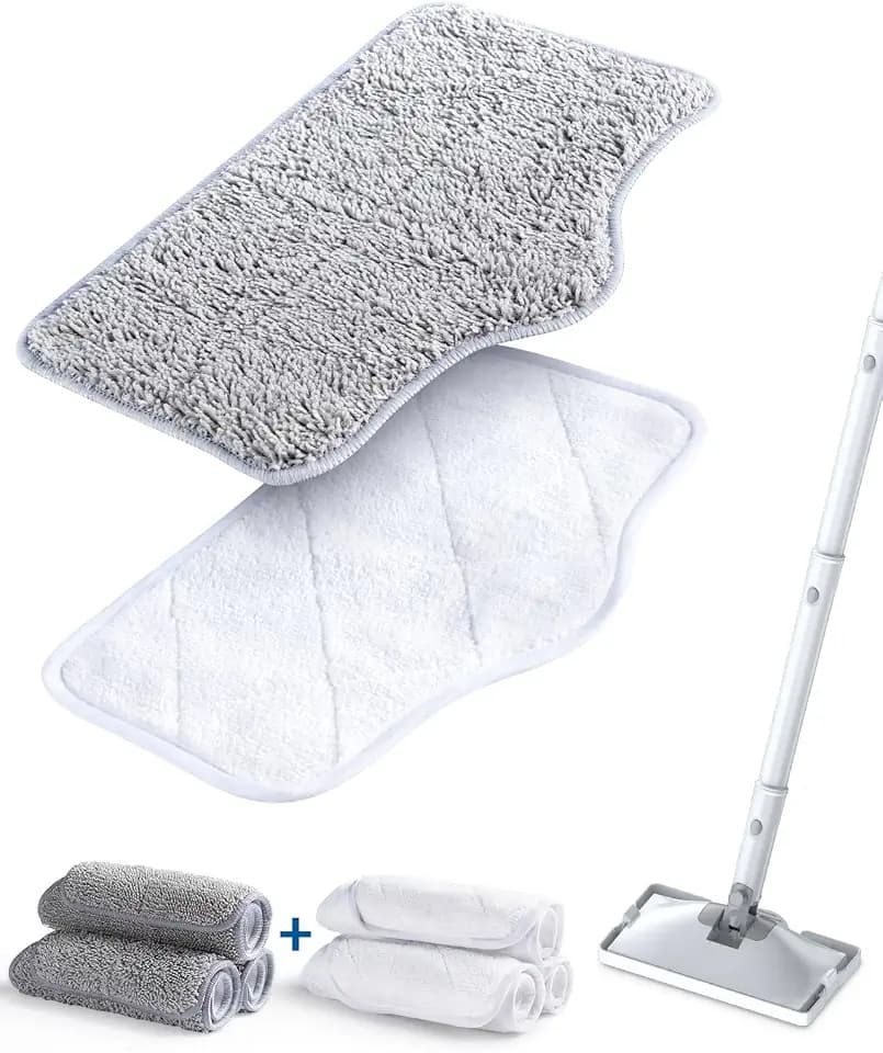 LABIGO 6 Pack Steam Mop Replacement Pads for Multi-Surface Cleaning