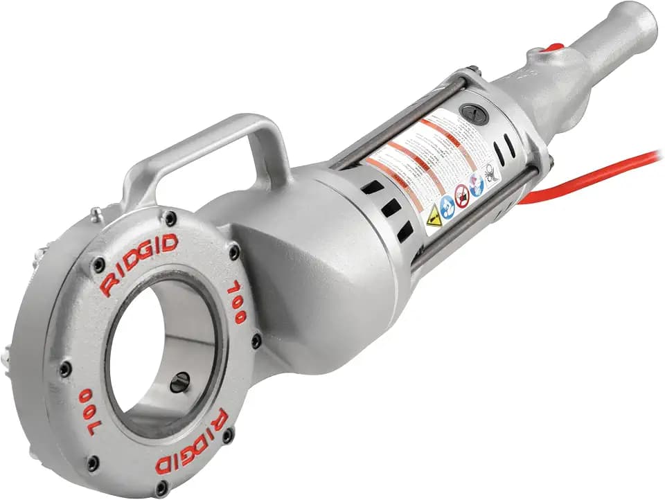 RIDGID 41935 Model 700 Hand-Held 120-Volt Power Drive Pipe Threader, Compatible with RIDGID 12-R, 00-R, 00-RB, and 11-R Die Heads, Silver
