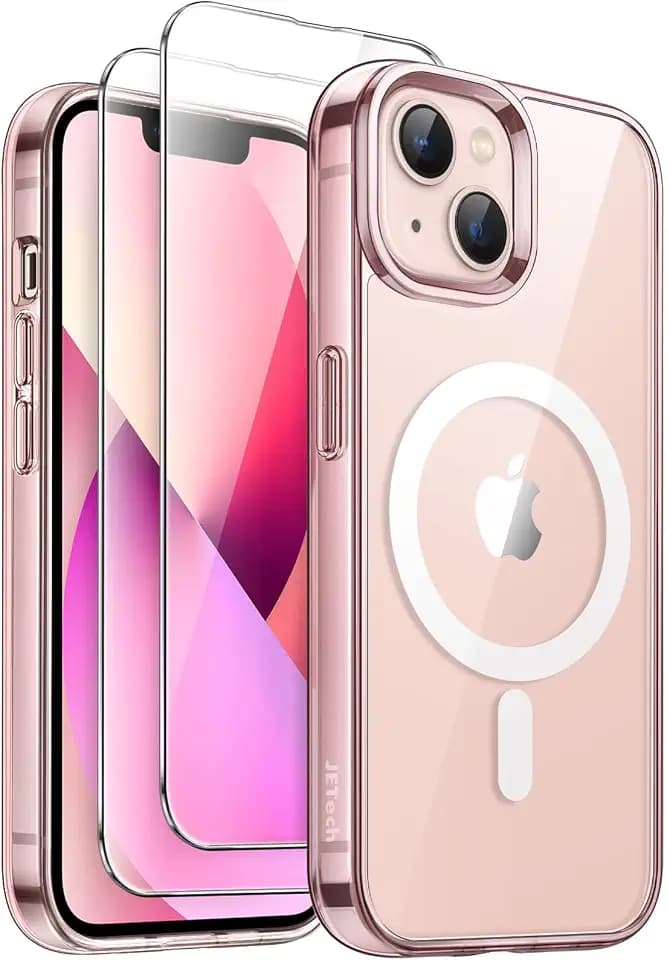JETech 3-in-1 Magnetische Hülle für iPhone 13, Rosa