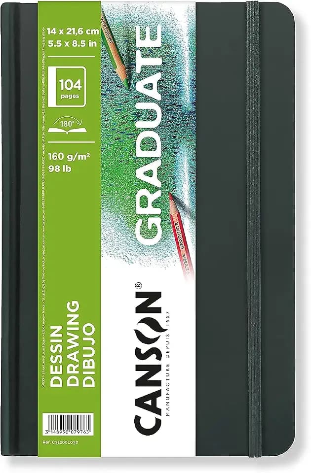 Canson Graduate Drawing Paper Art Book, 5.5x8.5 in
