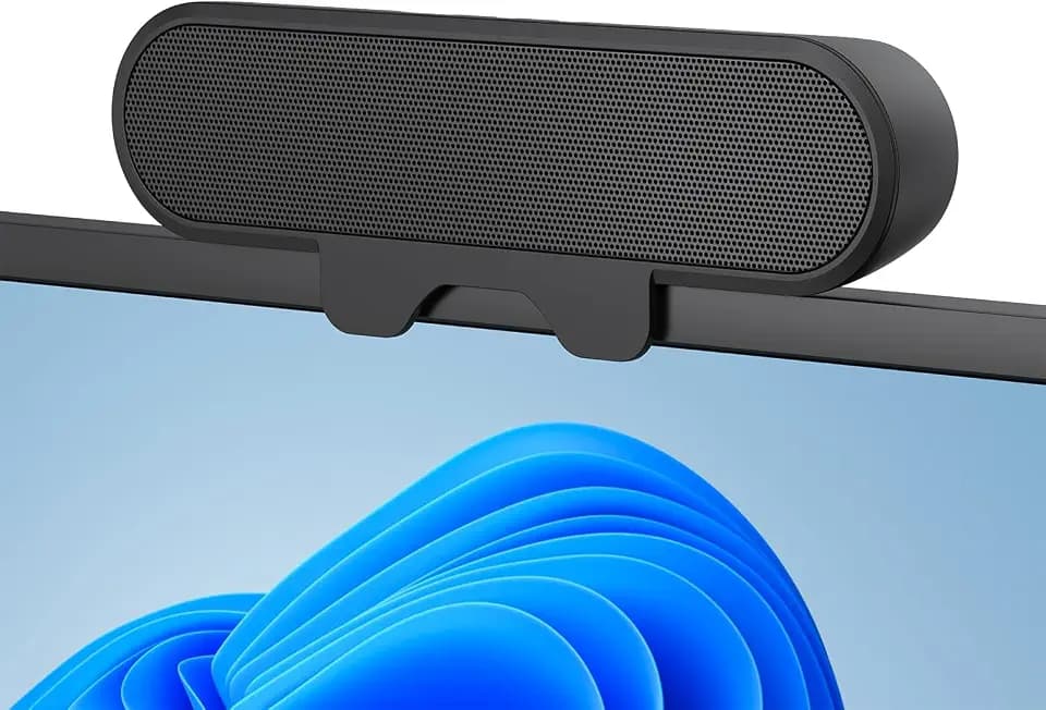 Inwa 10W PC Lautsprecher, USB A/C Monitor Speaker mit Klemme, Plug-and-Play