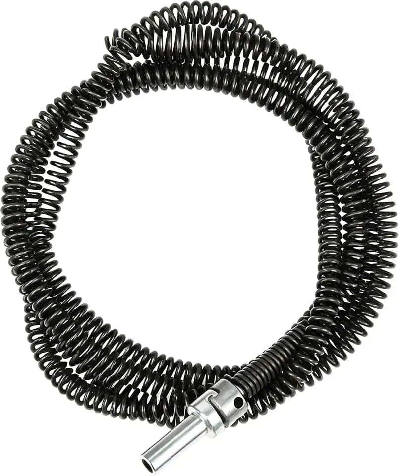 10mm Heavy-Duty Drain Auger Snake Cable with Drill Adapter - 6.5Ft/2M Flexible & Reusable Plumbing Clog Remover for Kitchen, Bathroom, Toilet, Shower Sink & Pipe