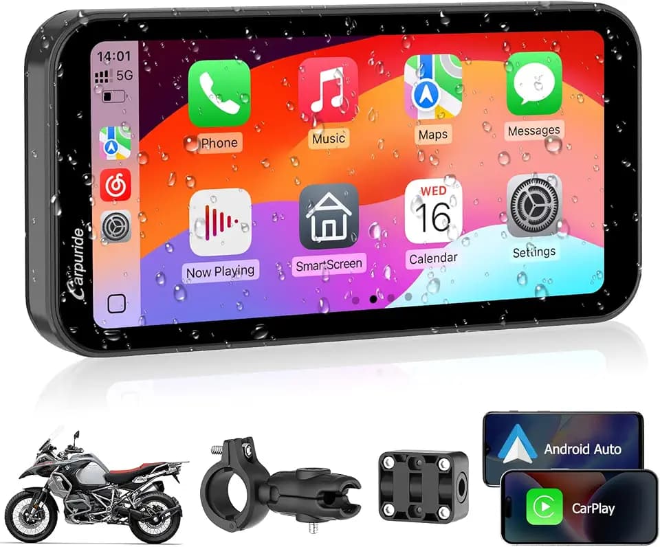 Carpuride W603 6.3" Wireless CarPlay & Android Auto for Motorcycle